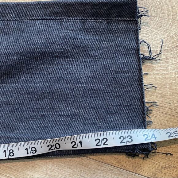 Topshop Straight Washed Black Ankle Jeans 25 - Picture 10 of 10